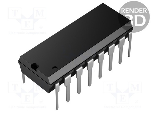 [L293DME] Circuito integrado driver controlador motor 1.2A 4 canales 16 DIP. Mod. L293D