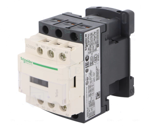 [LC1D09B7TME] Contactor 3P 3NO 9A +1 NO + 1 NC 24VAC Schneider. Mod. LC1D09B7