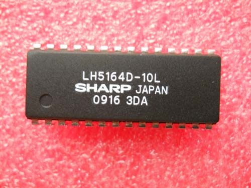 [LH5164D10LTME] Ci Static RAM, Dynamic RAM, Video RAM Sharp DIP-28. Mod. LH5164D-10L