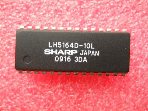 [LH5164D10LTME] Ci Static RAM, Dynamic RAM, Video RAM Sharp DIP-28. Mod. LH5164D-10L