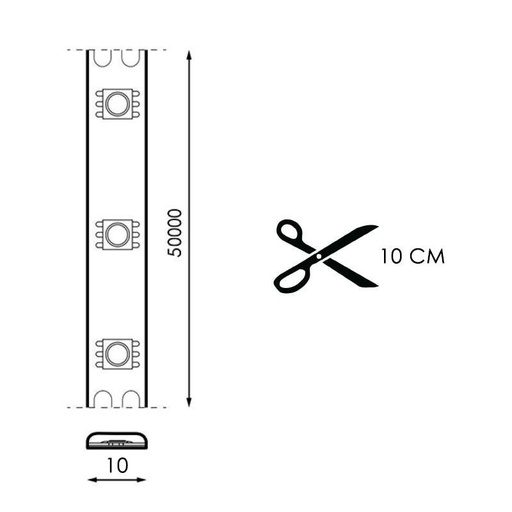 [LM2331] Tira de Led 220Vac Smd2835 Bergamo 17W/m Ip65 6000k. Mod. LM2331