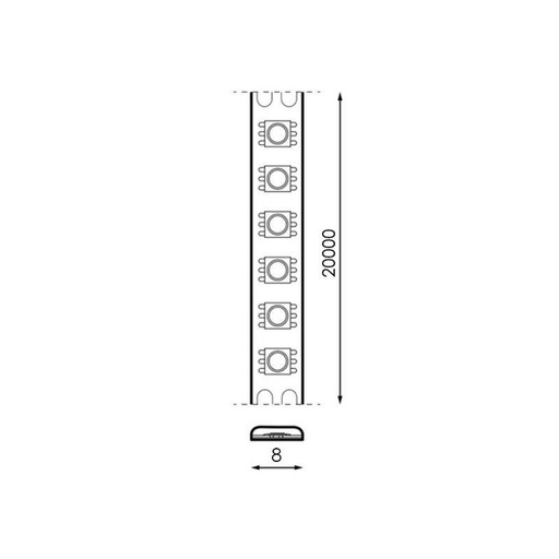 [LM2469] Tira de Led 24V Dc Smd3535 Clasic Ip65 Rgb 120 Led/m - 20 Metros. Mod. LM2469