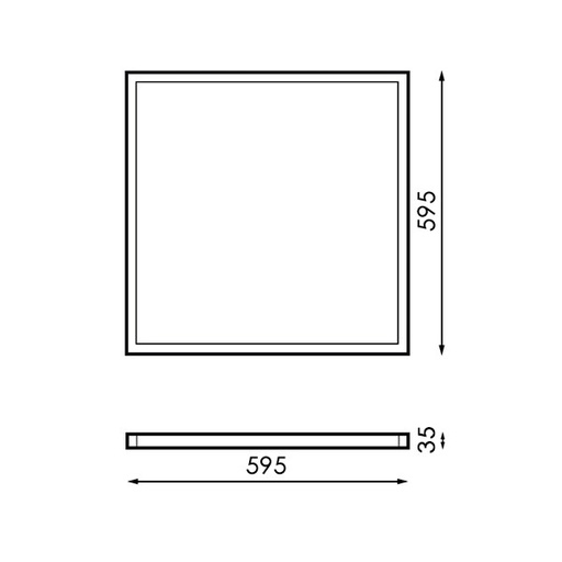 [LM5317] Panel LED Serie Trielle 60X60 cm 60W. Mod. LM5317