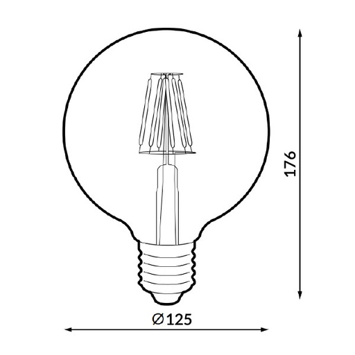 [LM8561] Bombilla LED E27 6W ámbar 2300K. Mod. LM8561