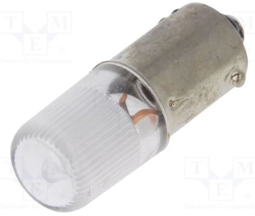 [LNB9230ACGTME] Bombilla bayoneta 230VAC BA9S neón verde. Mod. LN-B9/230AC/G