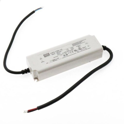 [LPV15012] Fuente de alimentación para tiras LED Mean Well 150W 12VDC IP67. Mod. LPV-150-12