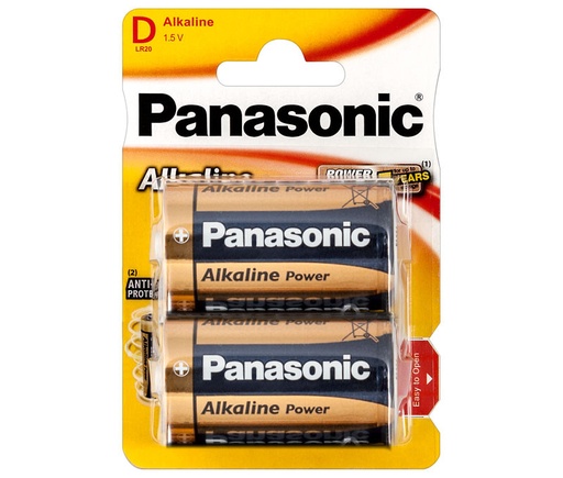 [LR20PPG2BP] Pila Alcalina Panasonic LR20, Mono D. Mod. LR20APB2BP