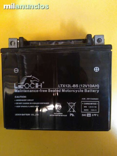 [LTX12LBS] Batería para moto LTX12LBS  con positivo a la derecha