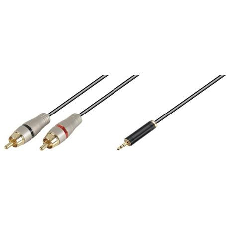 [LYD0223CAL] Conexión audio Mini Jack stereo a 2 RCA macho 3 metros. Mod. 06513ELG