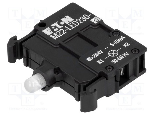 [M22LED230GME] Elemento iluminador 22mm LED 85÷264VCA. Mod. M22-LED230-G