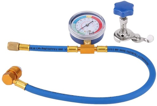 [16UN1935] Tubo carga aire acondicionado coche R134 c/llave 1/4". Mod. MACOR134