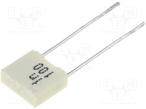 [MC51NTME] Condensador de poliéster 1nF 63VCA 100VCC Ráster 5mm ±10%. Mod. CP1K100V