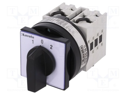 [GX2026U] Interruptor de levas 3 polos 20A 1-0-2 3 posiciones. Mod. GX2026U