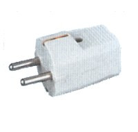 [MEL33ELM] CLAVIJA CONECTOR SCHUKO MACHO AÉREO BLANCO. Mod. MEL33