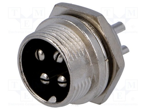[102304M] Conector micro macho 4 pin chasis. Mod. MIC334