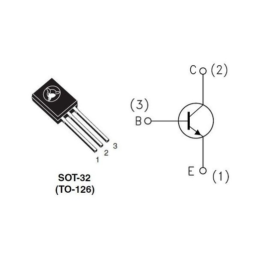 [MJE340ELM] Transistor NPN de media potencia y alto voltaje. IC: 0.5 A, PTOT: 20 W, VCEO: 300 V, VCBO: 300 V, VEBO: 5 V. Mod. MJE340