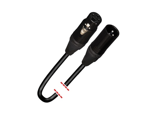 [185595] Conexión audio XLR 3 macho a  XLR  hembra. 20m. Mod. 065520