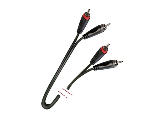 [MK40EQU] Conexión de señal 2 RCA macho - 2 RCA macho. 3m. Mod. 06063ELG