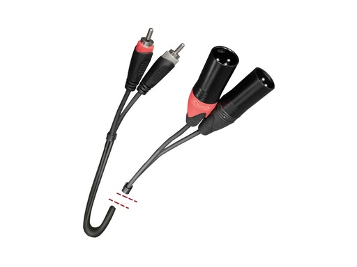 [MK872EQU] Conexión audio RCA macho a 2 XLR 3 macho. 6m. Mod. MK87 2