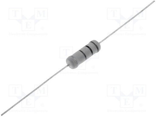 [MOF5WS100RTME] Resistencia metal oxide THT 100Ω 5W ±5% Ø6x17mm. Mod. MOF5WS-100R