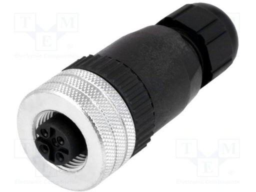 [MX1200710035TME] Conector M12 4 PIN hembra código A-DeviceNet / CANopen IP67. Mod. MX-1200710035