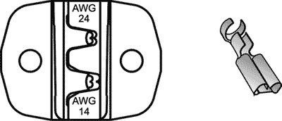 [NB816002TME] Crimpadora conectores sin aislar 0,25÷2,5mm2. Mod. NB-8160-02