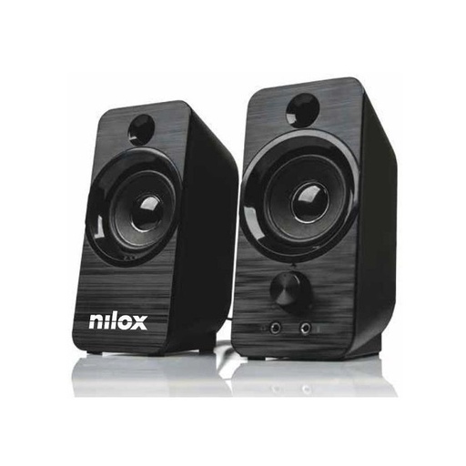 [NXAPC02DMI] Pareja altavoces Nilox NEGRO 6W. Mod. NXAPC02