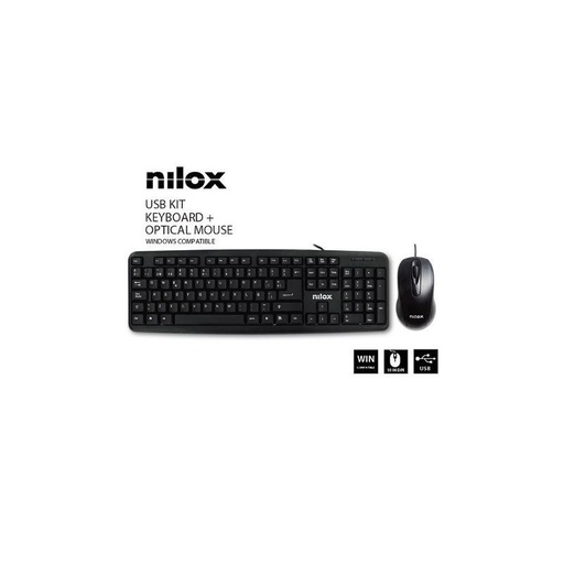 [NXKME000003DMI] Combo teclado y ratón alámbrico Nilox. Mod. NXKME000003