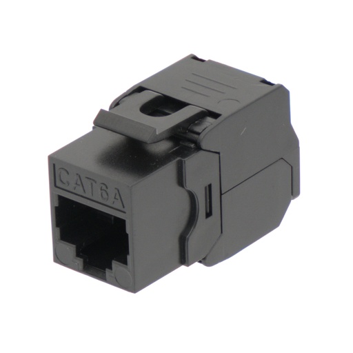 [0073N] Toma de Red RJ45 Cat.6A Keystone negro. Mod. 0073N