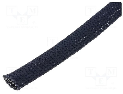 [MEP15NG] Funda trenzada poliéster 15 a 22 mm negra. Mod. MEP-15NG