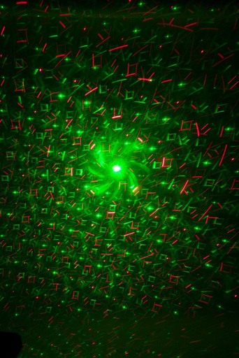 [PARTYGOBOLASER] Laser mini Party Light Sound Gobo 120mW. MOD. PARTY-GOBOLASER