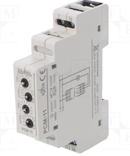 [PCM11TME] Relé temporizador dos tiempos  230VAC 16A. Mod. PCM-11