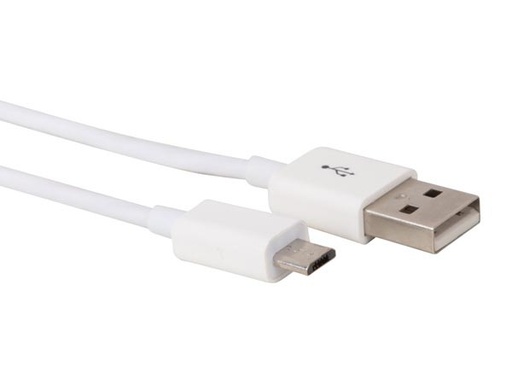 [PCMP62WN2VEL] Conexión USB A a micro USB 2 metros blanco. Mod. PCMP62WN2