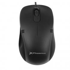 [PHM355BMEG] Ratón mouse óptico con cable negro Phoenix. Mod. PHM355B