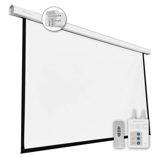 [PHPANTALLAELEC240] Pantalla electrica videoproyector pared y techo Phoenix 135" 2.4m x 2.4m. Mod. PHPANTALLA-ELEC240