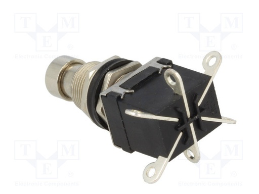 [PS24202TME] Interruptor pulsador metálico ON-ON 12.2mm. Mod. PS24202