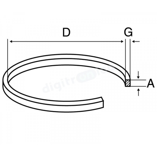 [PV092ELM] Polea cuadrada 82 x 2,2 x 2,2mm. Mod. PV092