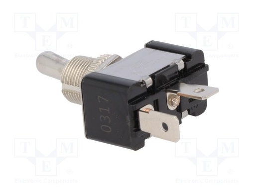 [R13437A101BTME] Interruptor palanca 2 posiciones OFF-ON 10A/250VCA. Mod. R13-437A1-01B