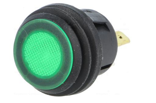 [R13527D2B02BGTME] Interruptor 2 posiciones OFF-ON 6A 250VAC verde IP65. Mod. R13-527D2B-02-BG