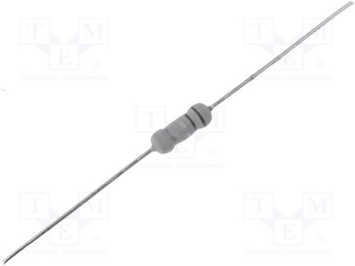 [R1W12K] Resistencia metal oxide THT 12kΩ 1W ±5% Ø4x10mm Sal axiales. Mod. 1W-12K