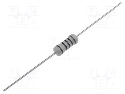 [R2W560RTME] Resistencia metal film THT 560Ω 2W ±1% Ø5x12mm axiales. Mod. R2W560R