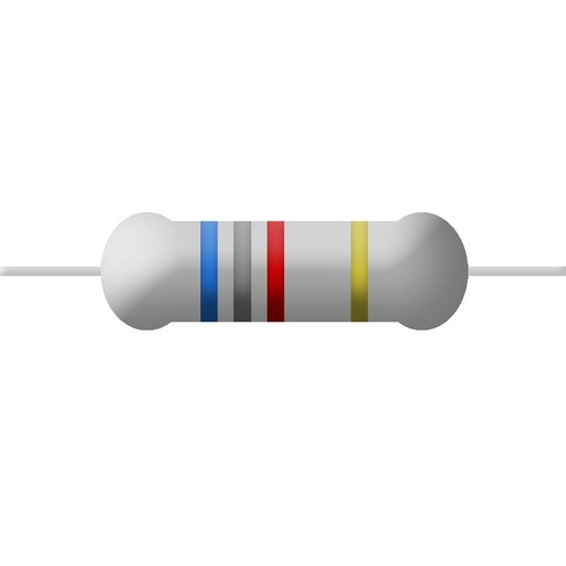 [R2W6K8] Resistencia de  carbón 2W 6K8 ohmios R2W6K8