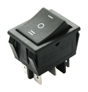 [BR7000117] Interruptor basculante 3 posiciones 10A  250V ON-OFF-ON negro. Mod. 11405ITP
