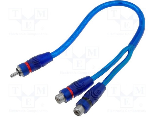 [RCAHQY12TME] Cable Y RCA para para amplificador 1 RCA macho a 2 RCA hembra. Mod. 0686ELG