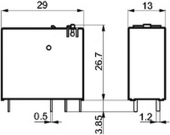 [RCI484AC4] Relé electromagnético 24VCC 2 ctos 8A/240VCA. Mod. 8870320000