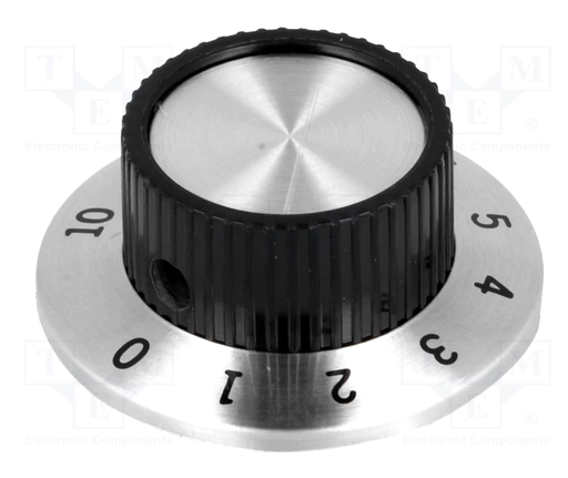 [RN114ATME] Perilla botón mando potenciómetro eje 6.35mm Ø23,8x14,8mm. Mod. RN-114A