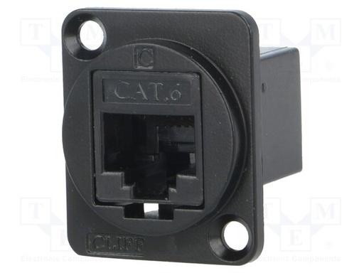 [CP30222MB] Adaptador toma RJ45 hembra hembra chasis cat.6. Mod. CP30222MB