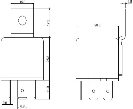 [S101AC124VDCTME] Relé camión SPST-NO 24VCC 40A. Mod. S10-1A-C1-24VDC