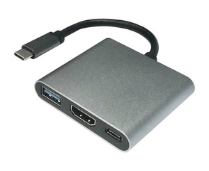 [38484EDH] Adaptador C / HDMI Hembra + Tipo C Hembra + USB 3.0 Hembra. Mod. 38.484