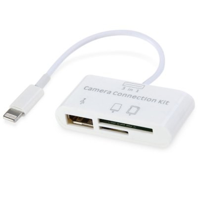 [SLD0087] 3 in 1 Card Reader USB Hub   -  WHITE I5-12